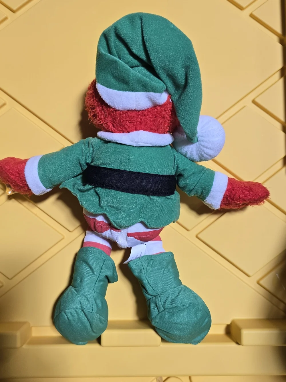Sesame Street Elmo Plush Elf Costume in Red, Green, White